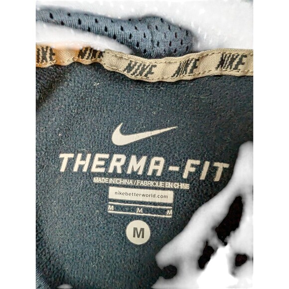 NIKE Therma-Fit Black Long Sleeve Hoodie Pullover Drawstring - Men's Size Medium - Picture 6 of 7